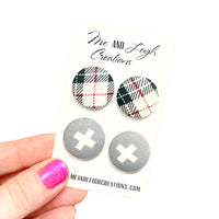 Fabric Studs - set of 2